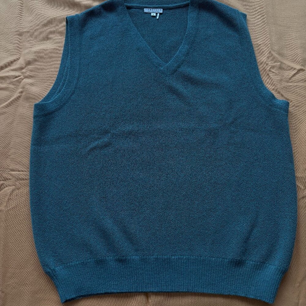 men's Alpaca sleeveless v-neck